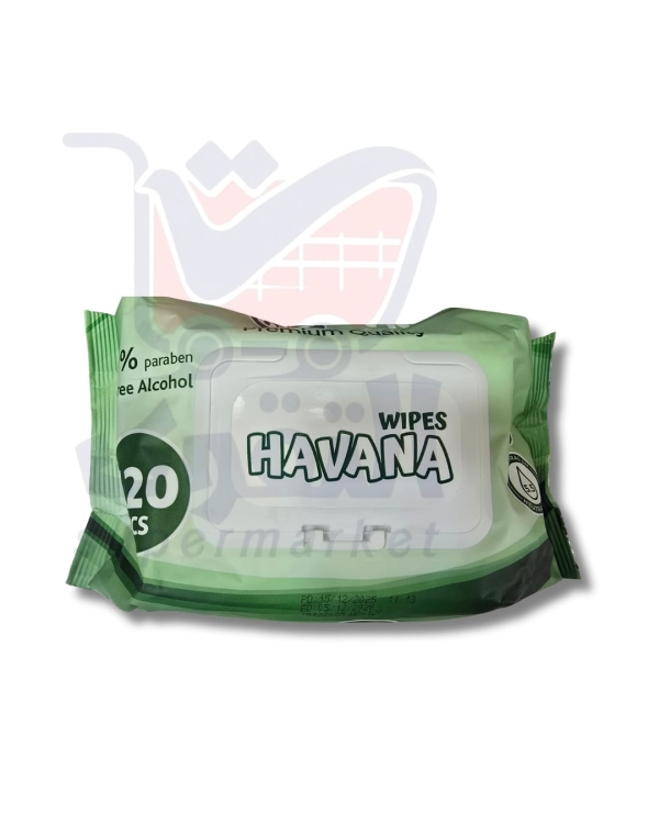 هافانا مناديل مبللة اخضر120منديل