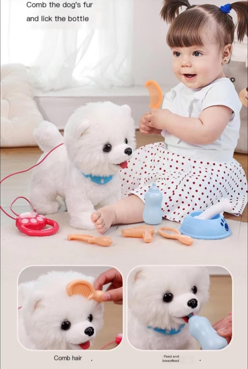 الكلب الذكي الي بعيد الكلام الحجم الكبير  مع حساس وموسيقى وبحرك لسانه