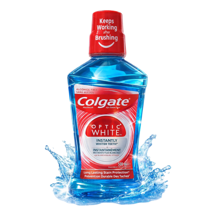 غسول اوبتكال وايت خالي من الكحول بحجم 500 مل 