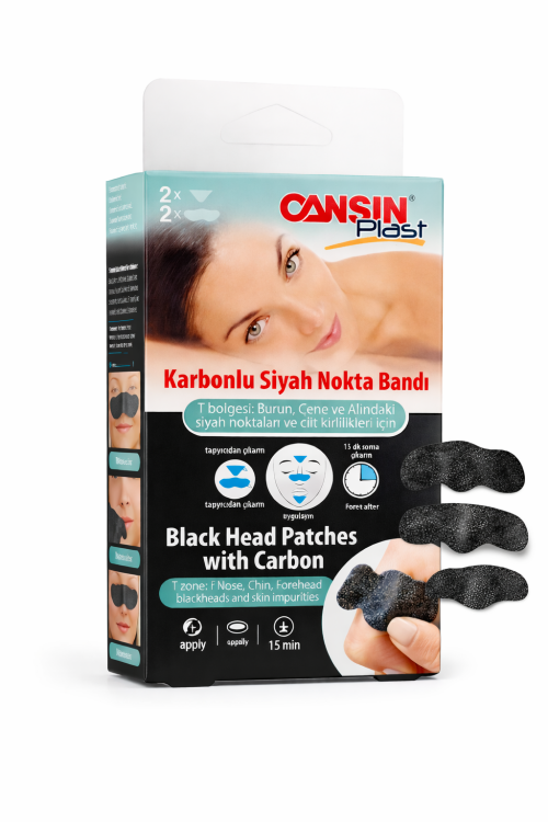 لزقات إزالة الرؤوس السوداء بالفحم عدد 4 لزقات