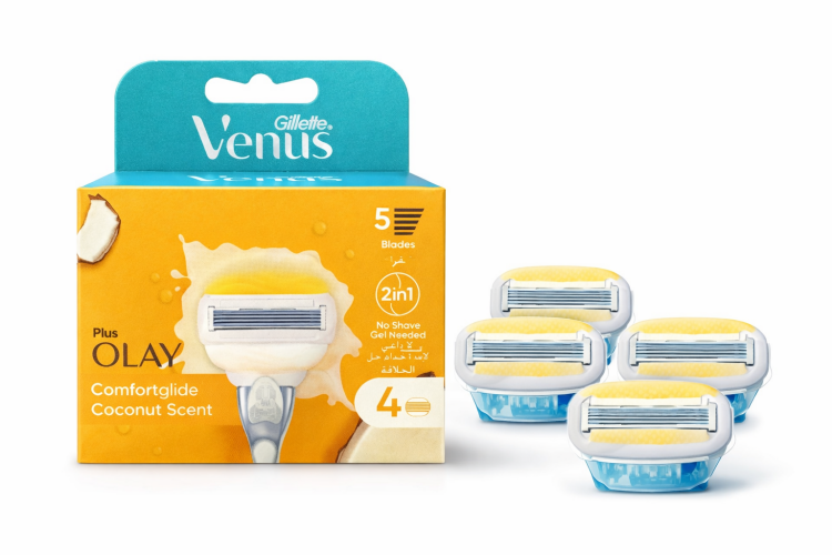 رؤوس شفرات جيليت  اولي 2in1 بلس 5 شفرات عدد 4 رؤوس 