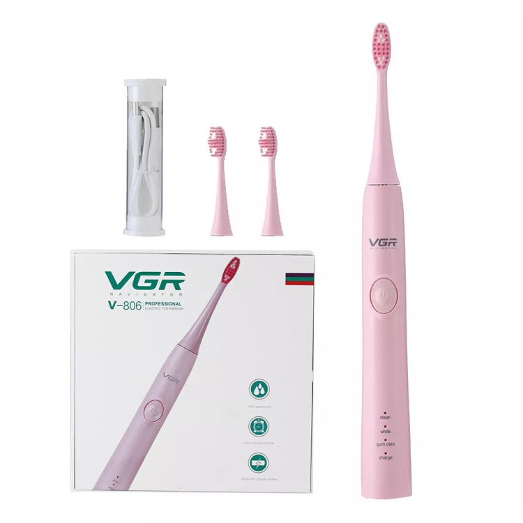 فرشاة أسنان كهربائية مع رأسين قابلة للشحن من نوع VGR V-806