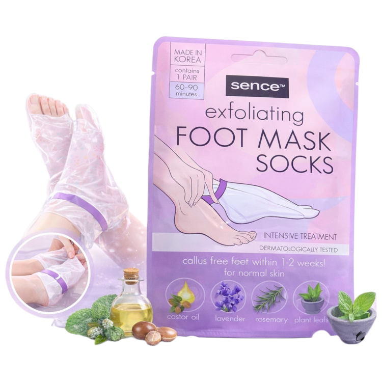 جوارب علاجية لتقشير القدمين الكوري من سينس 