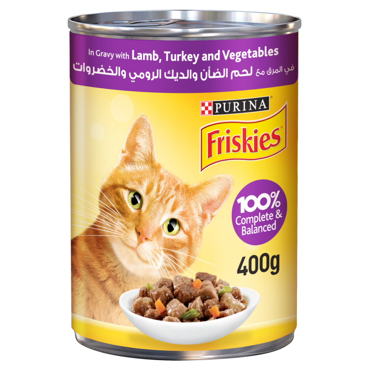 friskies wet food in gravy with vegetables