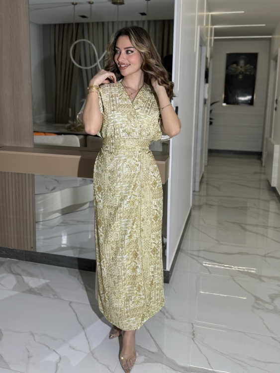 Half Sleeve Abaya With Belt 