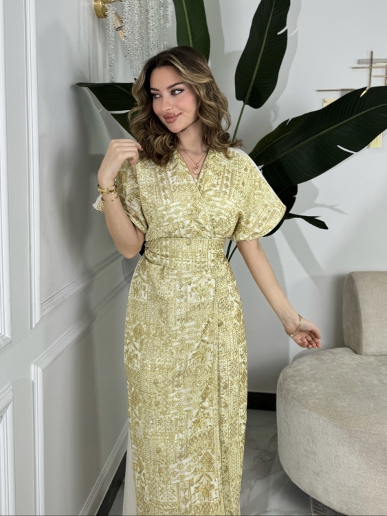 Half Sleeve Abaya With Belt 