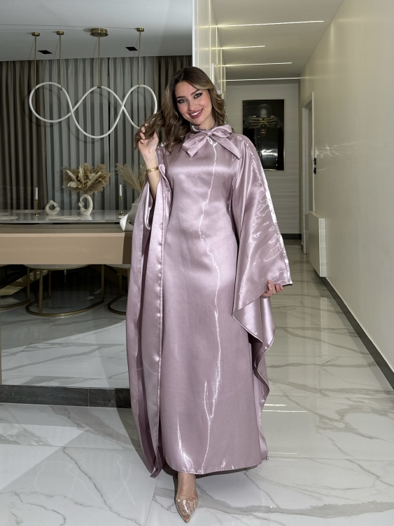 جلابية ملاك( زهري)Batwing Sleeve Long Dress