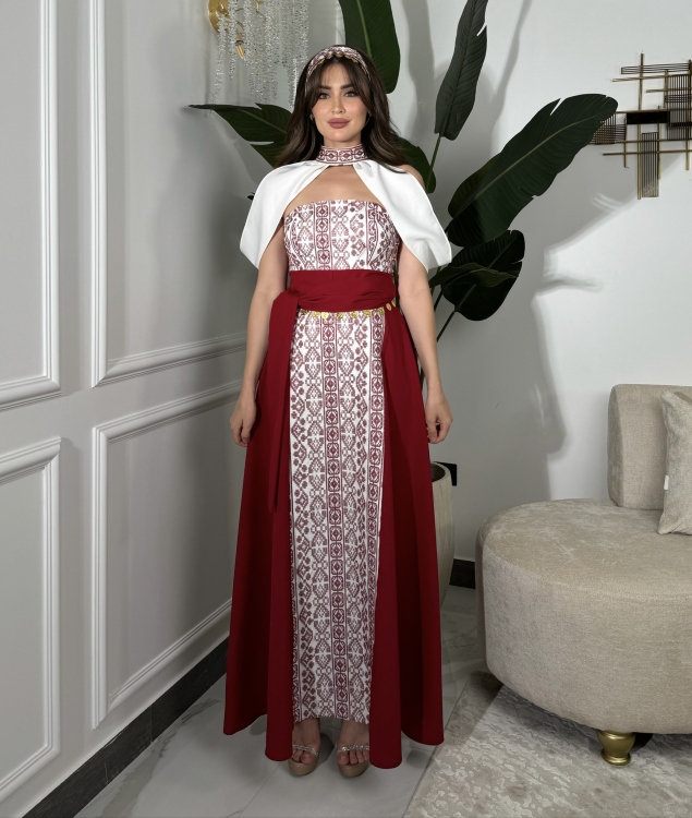 Henna Embroidery Dress(RED)