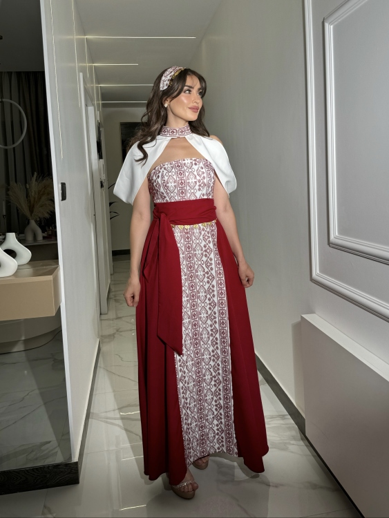 Henna Embroidery Dress(RED)