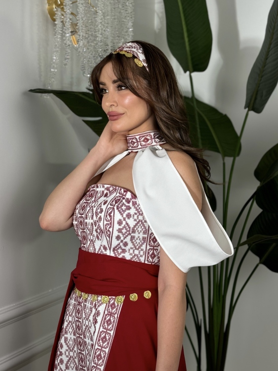 Henna Embroidery Dress(RED)