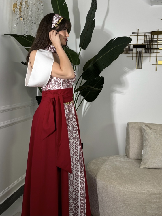 Henna Embroidery Dress(RED)