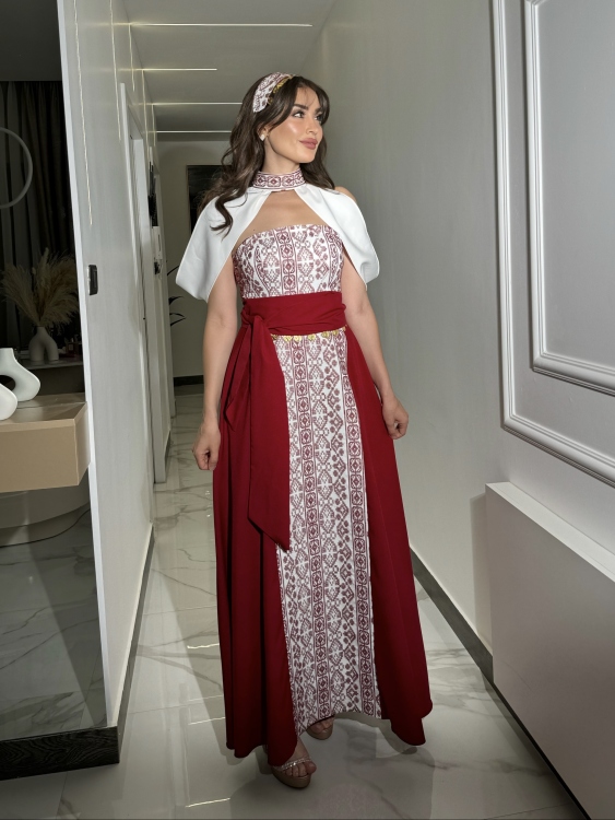 Henna Embroidery Dress(RED)