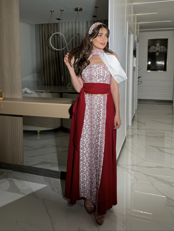 Henna Embroidery Dress(RED)