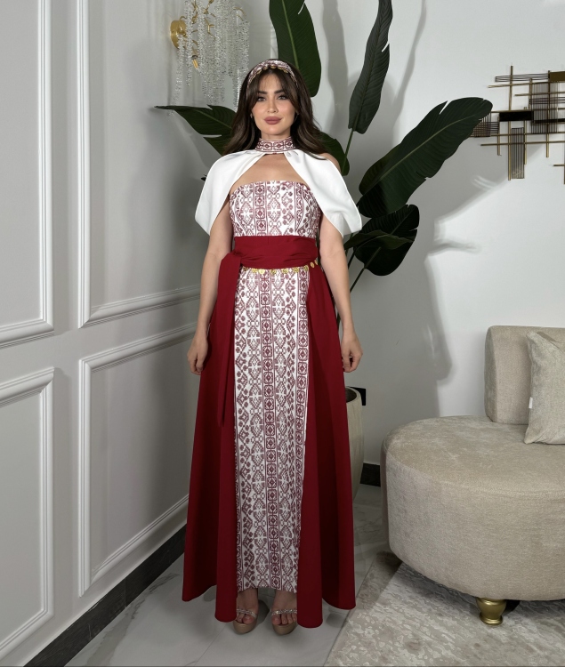 Henna Embroidery Dress(RED)