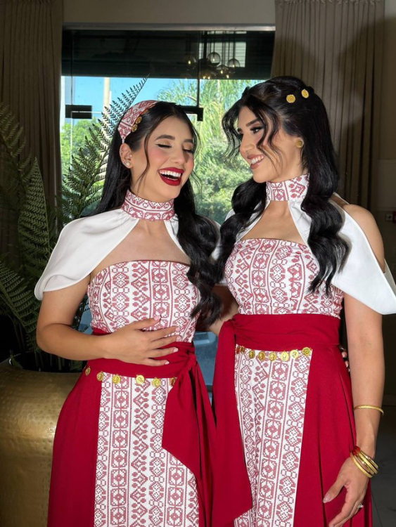 Henna Embroidery Dress(RED)