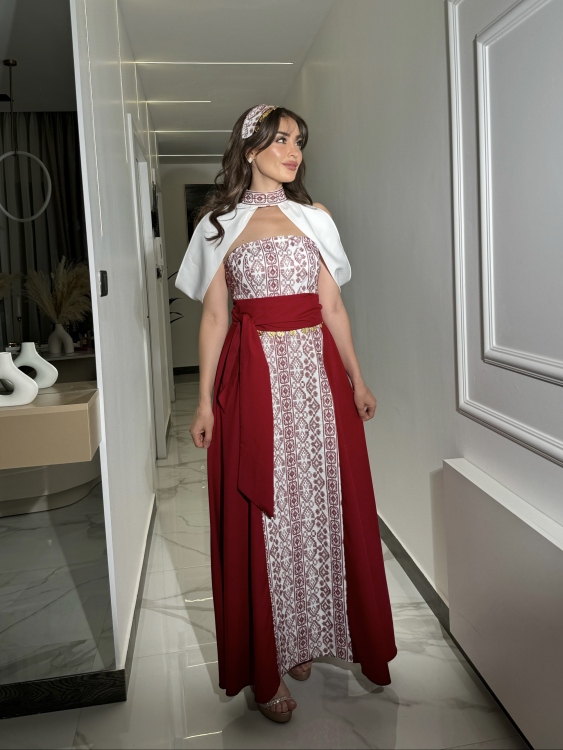 Henna Embroidery Dress(RED)