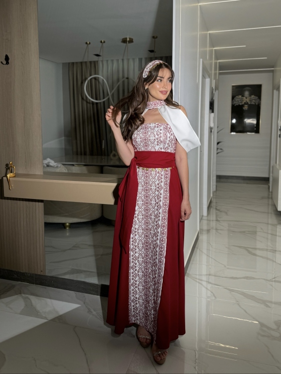 Henna Embroidery Dress(RED)