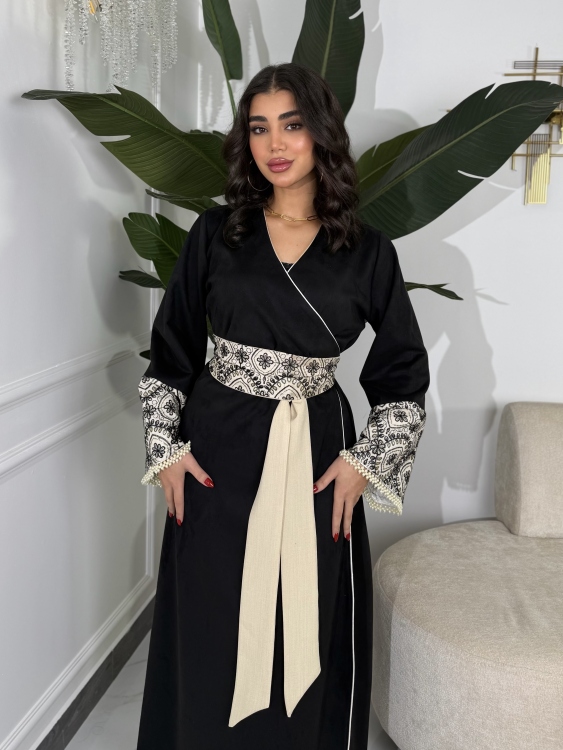 جلابية ملفته  Wrapped Belted Jalabiya 