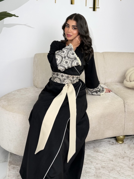جلابية ملفته  Wrapped Belted Jalabiya 