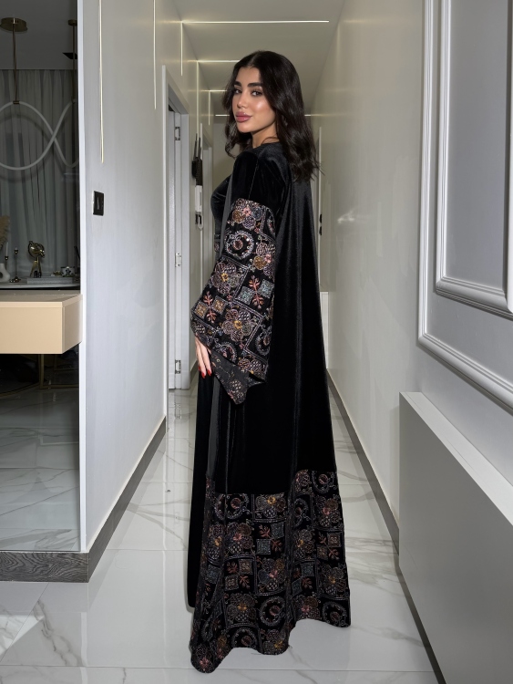 Luxury Velvet Bisht & Dress Set  جلابية الدانه