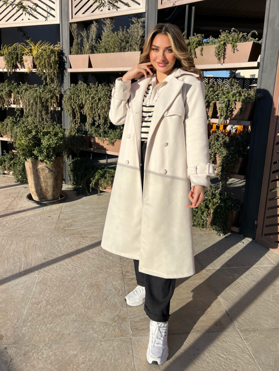 Long Winter Coat With Belt 