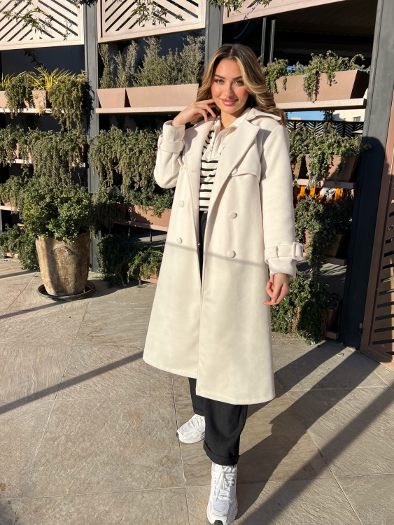 Long Winter Coat With Belt 