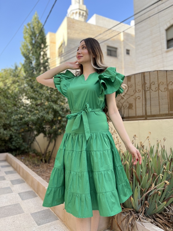 Butterfly sleeve dress