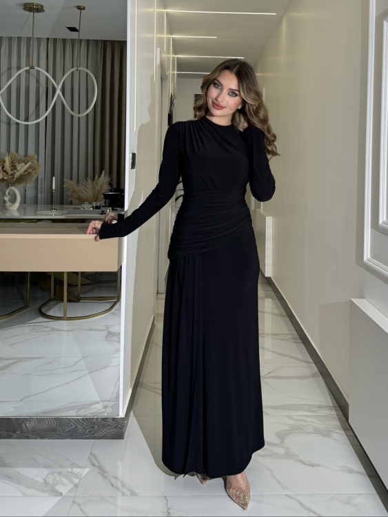 Long sleeve mermaid Dress(Black)