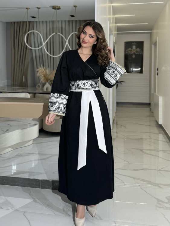 جلابية ملفته  Wrapped Belted Jalabiya 