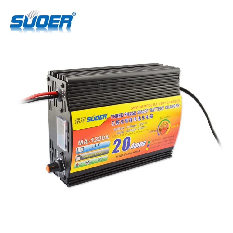 شاحن بطارية 12v فولت بقدرة 20 امبير