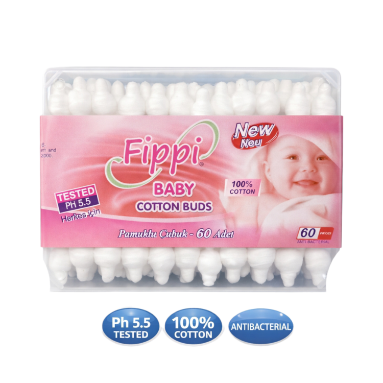 أعواد قطنية ناعمة عدد 60 عود