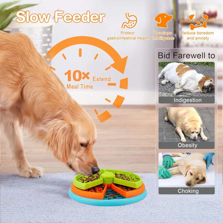 وعاء تغذيه بطئء 3 طبقات للكلاب 