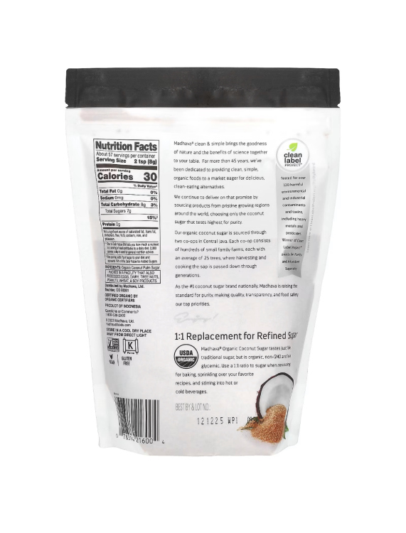 Organic Coconut Sugar, Unrefined