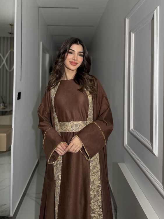 Long Sleeve Dress & Abaya Set لولوه 
