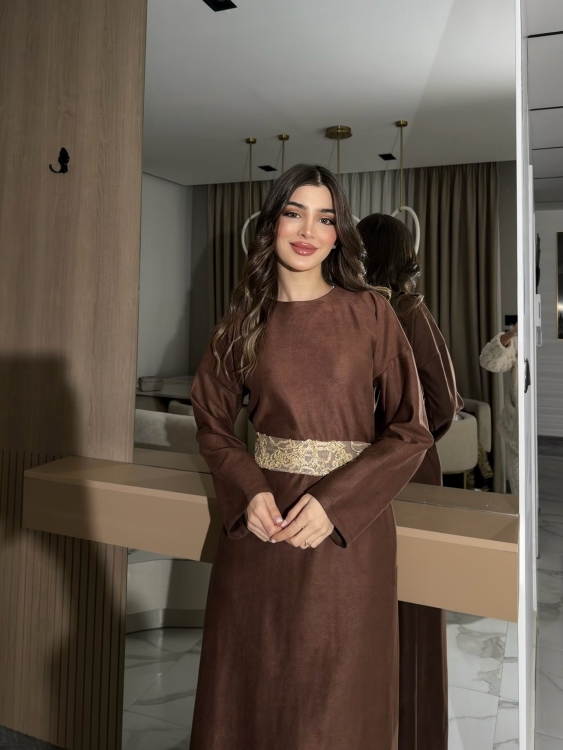 Long Sleeve Dress & Abaya Set لولوه 