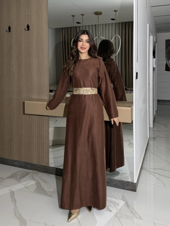 Long Sleeve Dress & Abaya Set لولوه 