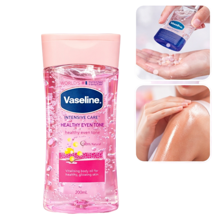 فازلين زيت جل للجسم يحتوي على فيتامين B3 بحجم 200 مل