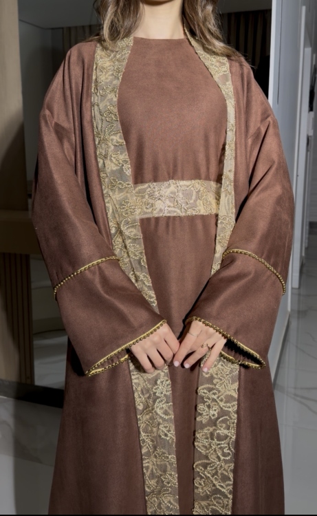 Long Sleeve Dress & Abaya Set لولوه 