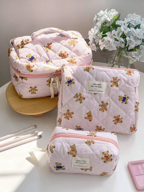 Cute bears makeup bag