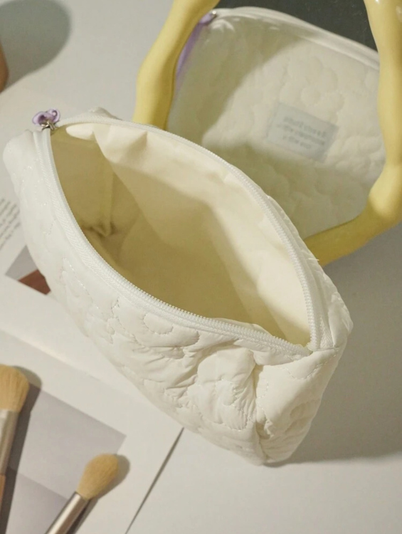 Flowers minimal makeup bag