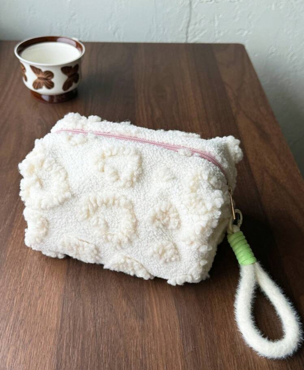 Heart shaped makeup bag