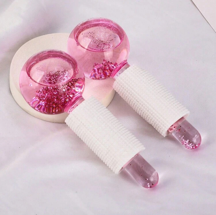 Glittery pink Ice roller