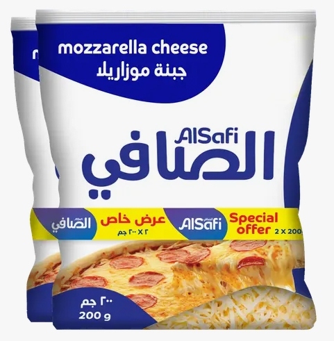 الصافي جبنة موزاريلا، 2×200 غم