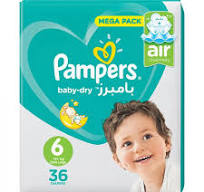 بامبرز رقم 6 36 حفاضة 
