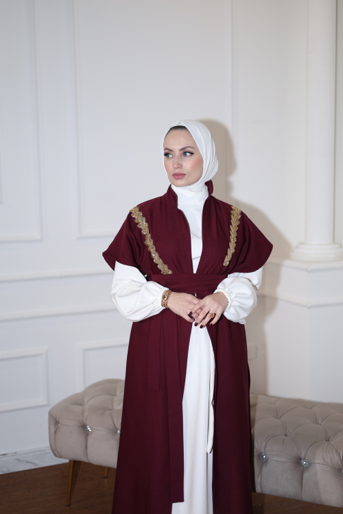طقم السلام باللون البيرغندي 