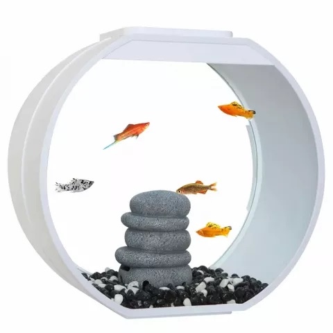 Deco O mini White aquarium 