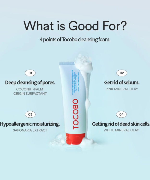 Tocobo coconut clay cleansing foam 