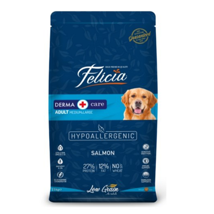 Felicia salmon is a large eat food and does not cause allergies