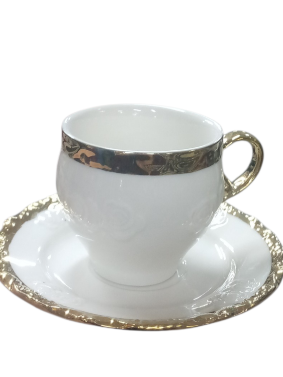 طقم فناجين مذهب 12*12فنجان وصحن