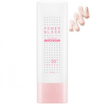 A'PIEU, Power Block Tone Up Sun Base SPF50+ PA++++ - Pink 